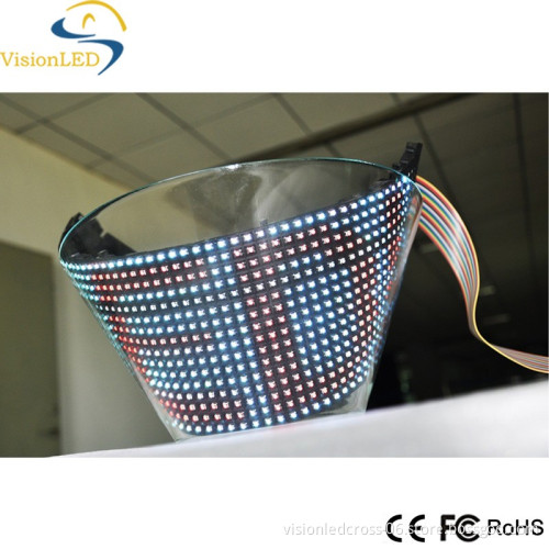 P7.62 circle shape SMD3528 indoor screen flexible led curtain display